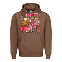 Chestnut pink winter vibes Zipper Hoodie - MaliasSmallBusiness