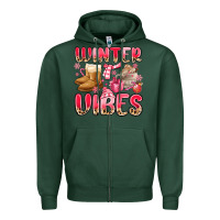 Sports Green pink winter vibes Zipper Hoodie - MaliasSmallBusiness