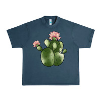 Midnight Navy cactus Urban Heavy Tee - JahusDesignShop
