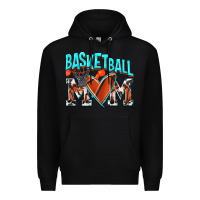 Black Basketball Mom Premium Hoodie - NancyCooperArtShop