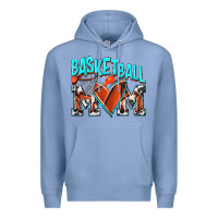 Colony Blue Basketball Mom Premium Hoodie - NancyCooperArtShop