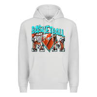 Dove Grey Basketball Mom Premium Hoodie - NancyCooperArtShop