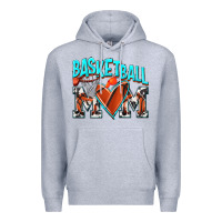 Heather Grey Basketball Mom Premium Hoodie - NancyCooperArtShop
