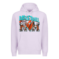 Lilac Basketball Mom Premium Hoodie - NancyCooperArtShop