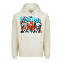 Oatmeal Heather Basketball Mom Premium Hoodie - NancyCooperArtShop