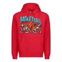Red Basketball Mom Premium Hoodie - NancyCooperArtShop
