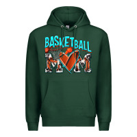 Sports Green Basketball Mom Premium Hoodie - NancyCooperArtShop