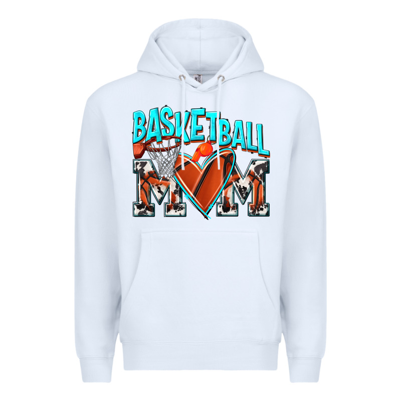 Basketball Mom Premium Hoodie by NancyCooperArtShop | Teevron