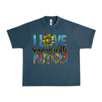 Midnight Navy ı love someone with autism Urban Heavy Tee - AdoDesignShop