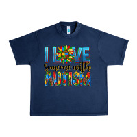 Navy ı love someone with autism Urban Heavy Tee - AdoDesignShop
