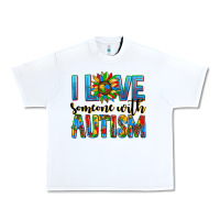 White ı love someone with autism Urban Heavy Tee - AdoDesignShop