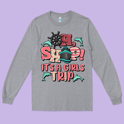Oh Ship It's A Girls Trip Long Sleeve Tee Designed By Maliassmallbusiness