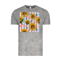 Cloud Rock patriotic sunflowers stripes and stars seamless patrern Vintage Tee - BundleAndBundleShop