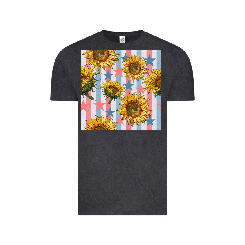 Patriotic Sunflowers Stripes And Stars Seamless Patrern Vintage Tee by BundleAndBundleShop | Teevron