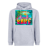 Heather Grey beach babe Heavyweight Hoodie - BarkalooDesign