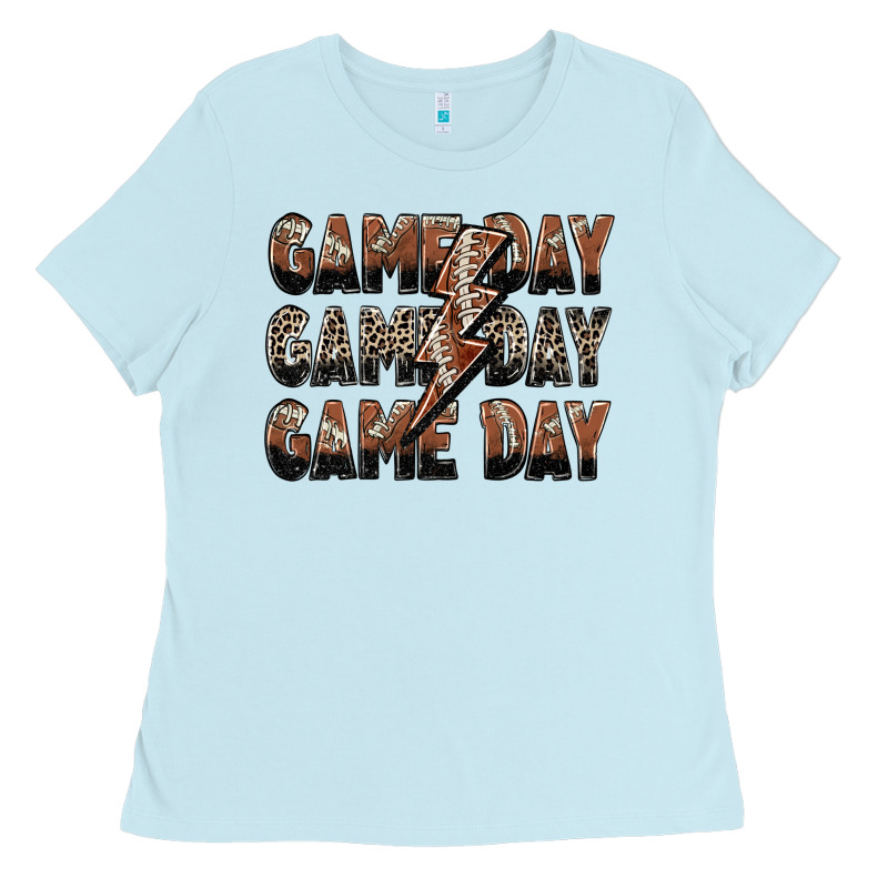 Game Day Game Day Football Lightning Bolt Ladies Tee by Zillion Design Studio | Teevron