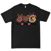 Black peace love bulldog Premium Tee - RanaPortraitStore
