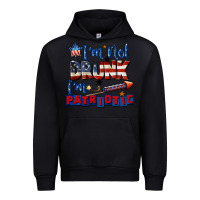 Black I'm not drunk i'm patriotic 4th of july Urban Hoodie - CowGirlArtShop