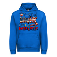 Cobalt I'm not drunk i'm patriotic 4th of july Urban Hoodie - CowGirlArtShop
