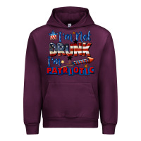 Mauve Wine I'm not drunk i'm patriotic 4th of july Urban Hoodie - CowGirlArtShop