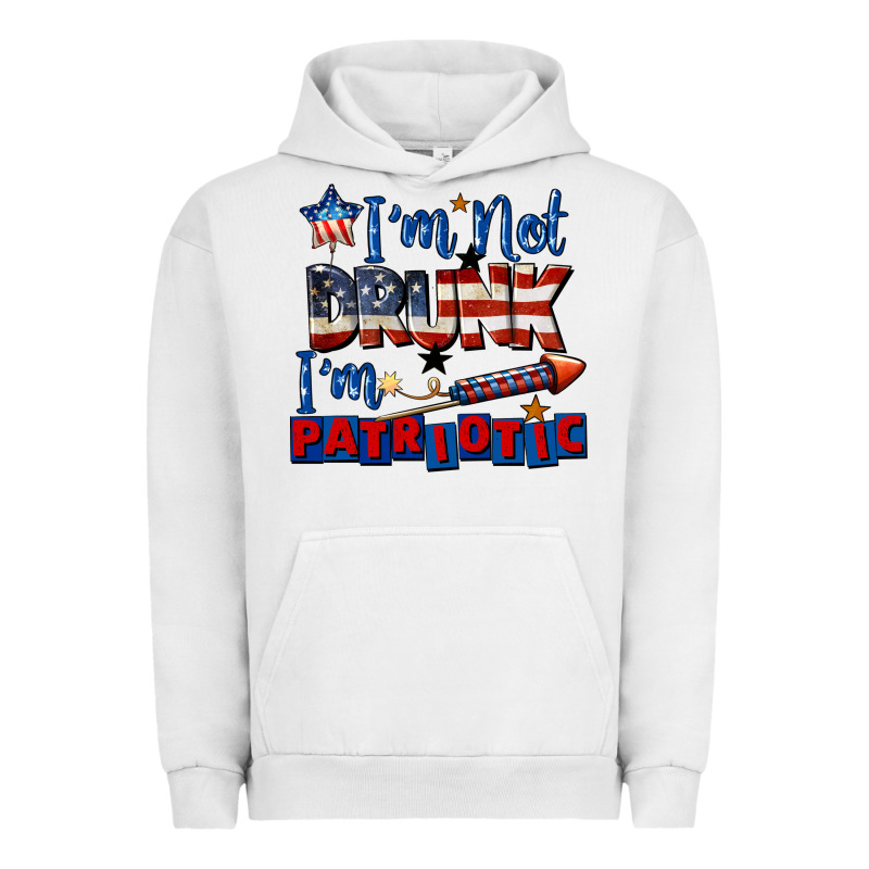 I'm Not Drunk I'm Patriotic 4th Of July Urban Hoodie by CowGirlArtShop | Teevron