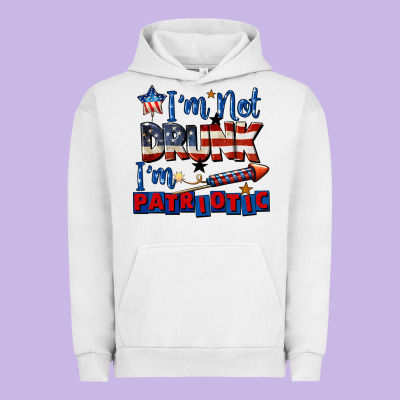 I'm Not Drunk I'm Patriotic 4th Of July Urban Hoodie Designed By Cowgirlartshop