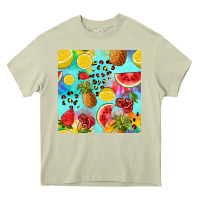 Fruits Tie Dye Seamless Pattern Heavy Core Tee | Teevron