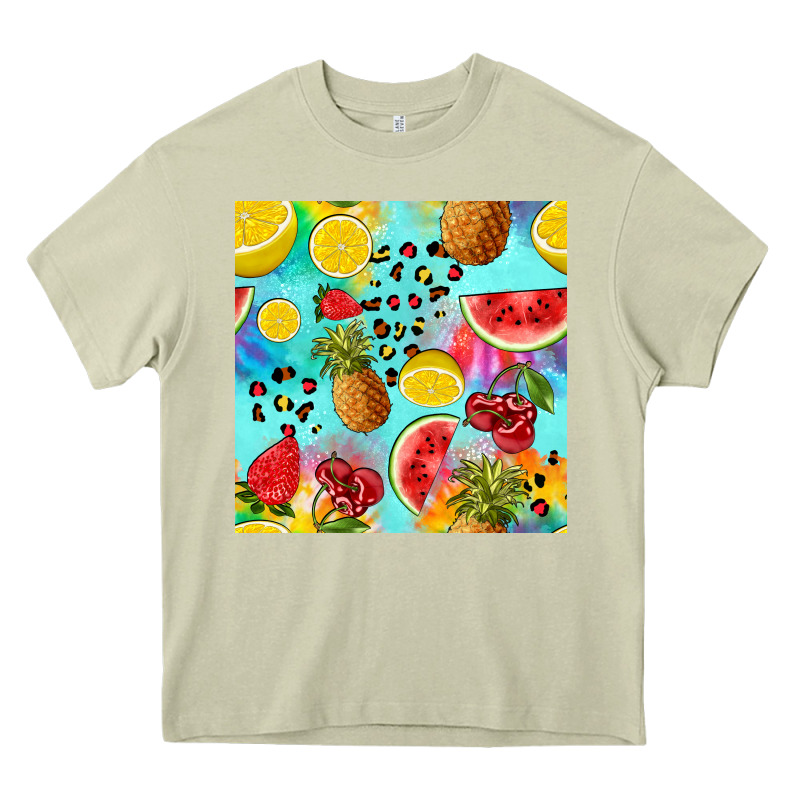 Fruits Tie Dye Seamless Pattern Heavy Core Tee by Zillion Design Studio | Teevron