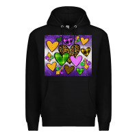 Black mardi gras Premium Hoodie - JahusDesignShop