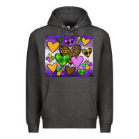 Charcoal Heather mardi gras Premium Hoodie - JahusDesignShop