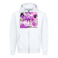 White witchy celestial witch Zipper Hoodie - MaliasSmallBusiness