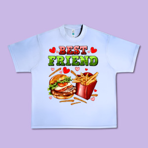 Best Friend Hamburger Potatoes Urban Heavy Tee Designed By Adodesignshop