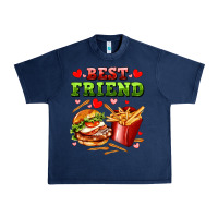 Navy best friend hamburger potatoes Urban Heavy Tee - AdoDesignShop