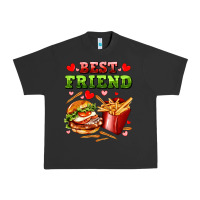 Pigment Black best friend hamburger potatoes Urban Heavy Tee - AdoDesignShop