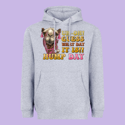 Guess What Day It Is Hump Day Camel Heavyweight Hoodie Designed By Barkaloodesign