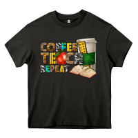 Asphalt coffee teach repeat Heavy Core Tee - texasbilliewilder