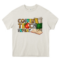 Cream coffee teach repeat Heavy Core Tee - texasbilliewilder