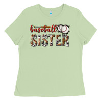 Matcha baseball sister with leopard Ladies Tee - texasbilliewilder