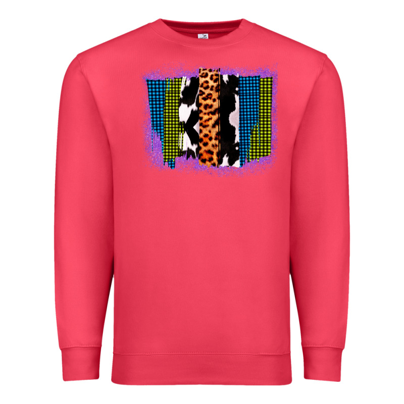 Purple Glitter Western Farm Life Brush Strokes Premium Sweatshirt by Bettercallsaul | Teevron