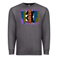 Charcoal Heather Purple Glitter Western Farm Life Brush Strokes Premium Sweatshirt - Bettercallsaul