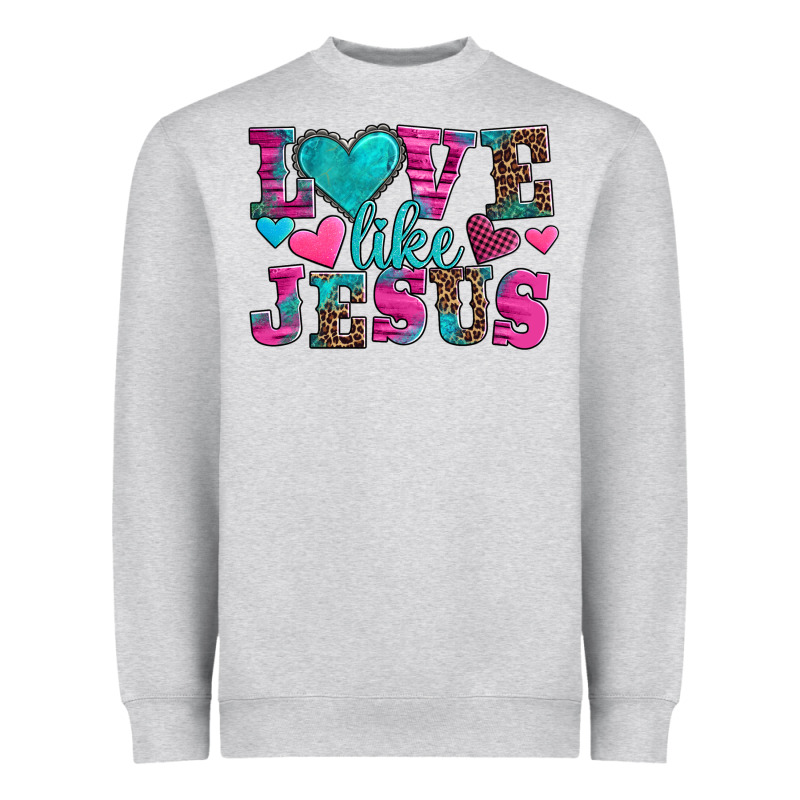 Love Like Jesus Valentine's Day Heavyweight Sweatshirt by AdoDesignShop | Teevron