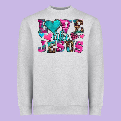 Love Like Jesus Valentine's Day Heavyweight Sweatshirt Designed By Adodesignshop