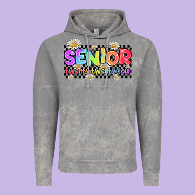 Senior Twenty Twenty Four Vintage Hoodie Designed By Adodesignshop
