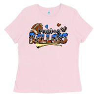 Bubblegum Pink raising ballers football Ladies Tee - Zillion Design Studio