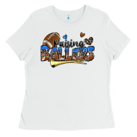 White raising ballers football Ladies Tee - Zillion Design Studio