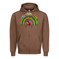 Chestnut school rainbow Zipper Hoodie - NancyCooperArtShop