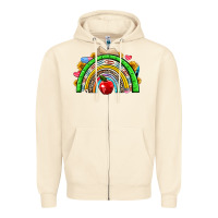 Sandshell school rainbow Zipper Hoodie - NancyCooperArtShop