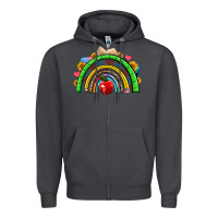 Smoke school rainbow Zipper Hoodie - NancyCooperArtShop