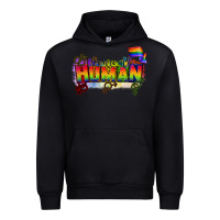 Black We are all human Urban Hoodie - CowGirlArtShop