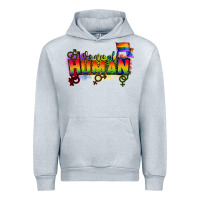 Heather Grey We are all human Urban Hoodie - CowGirlArtShop